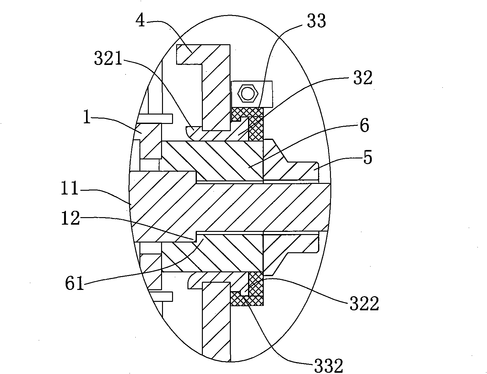 Improved connection structure between disk brake mounting board and wheel hub motor shaft