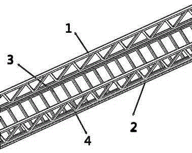Prestress carbon fiber aerial ladder truck cantilever crane