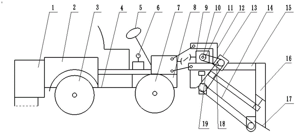 Front collecting type shallot harvesting machine