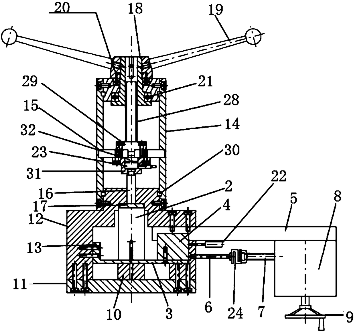 DCB (double-cantilever beam) fracture toughness testing device