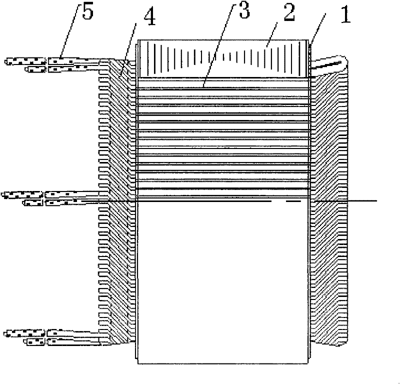 Method for puncturing iron core by motor wire-insertion preventing winding