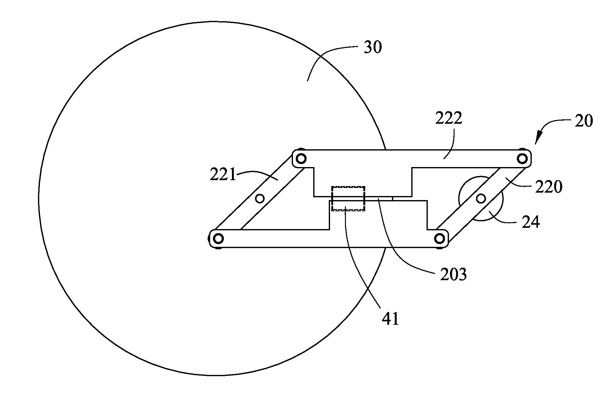 Dynamic aperture and projection device having same