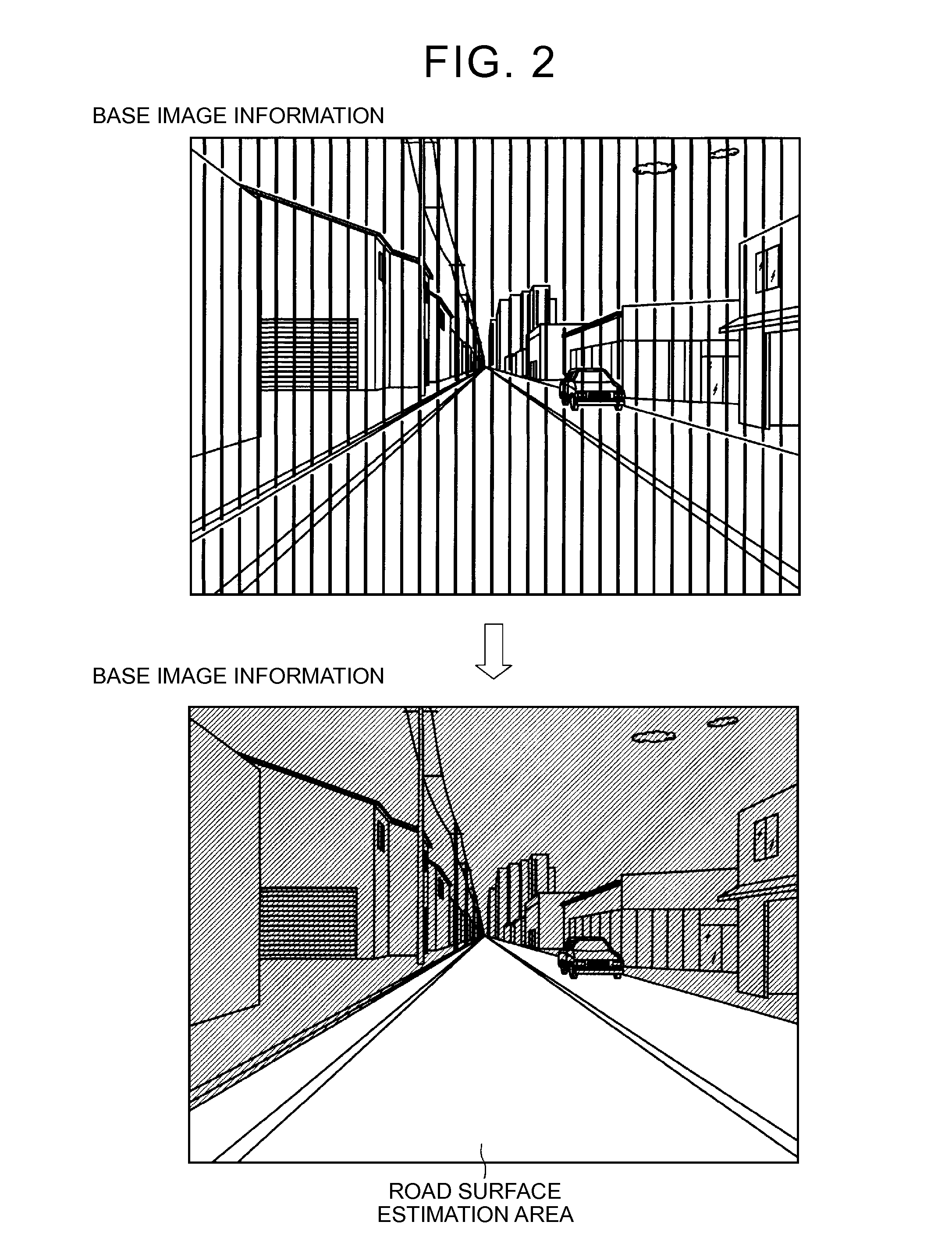 Marking line detection system and marking line detection method of a distant road surface area