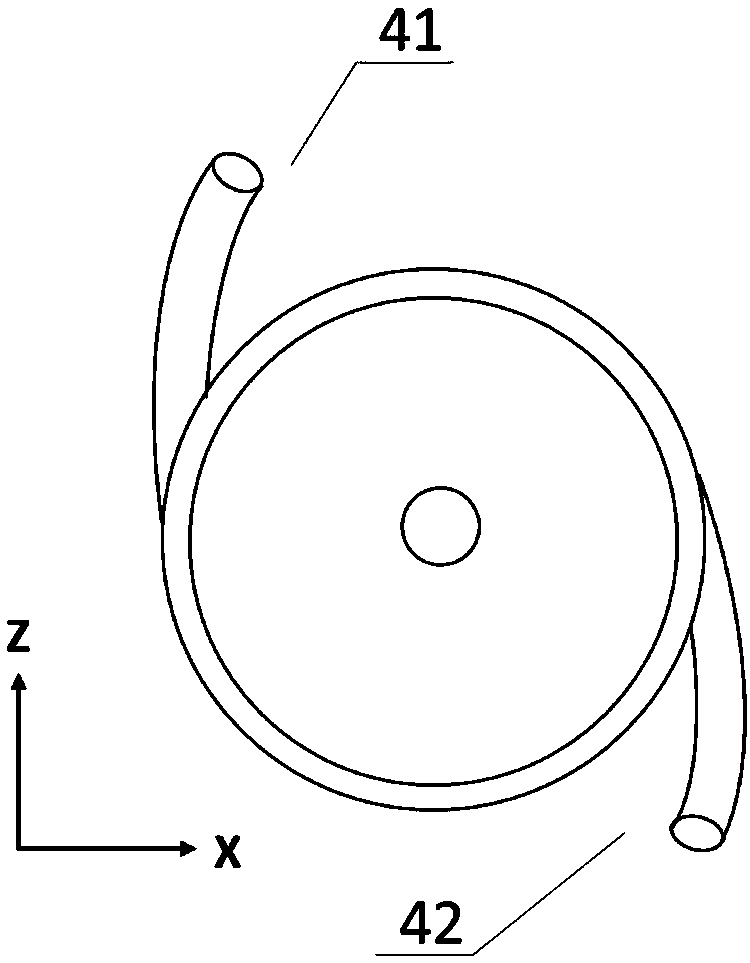 A variable-pitch double-helix air-cooling device suitable for water-soluble silk