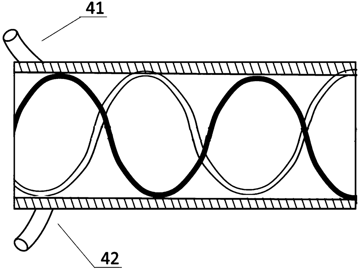 A variable-pitch double-helix air-cooling device suitable for water-soluble silk