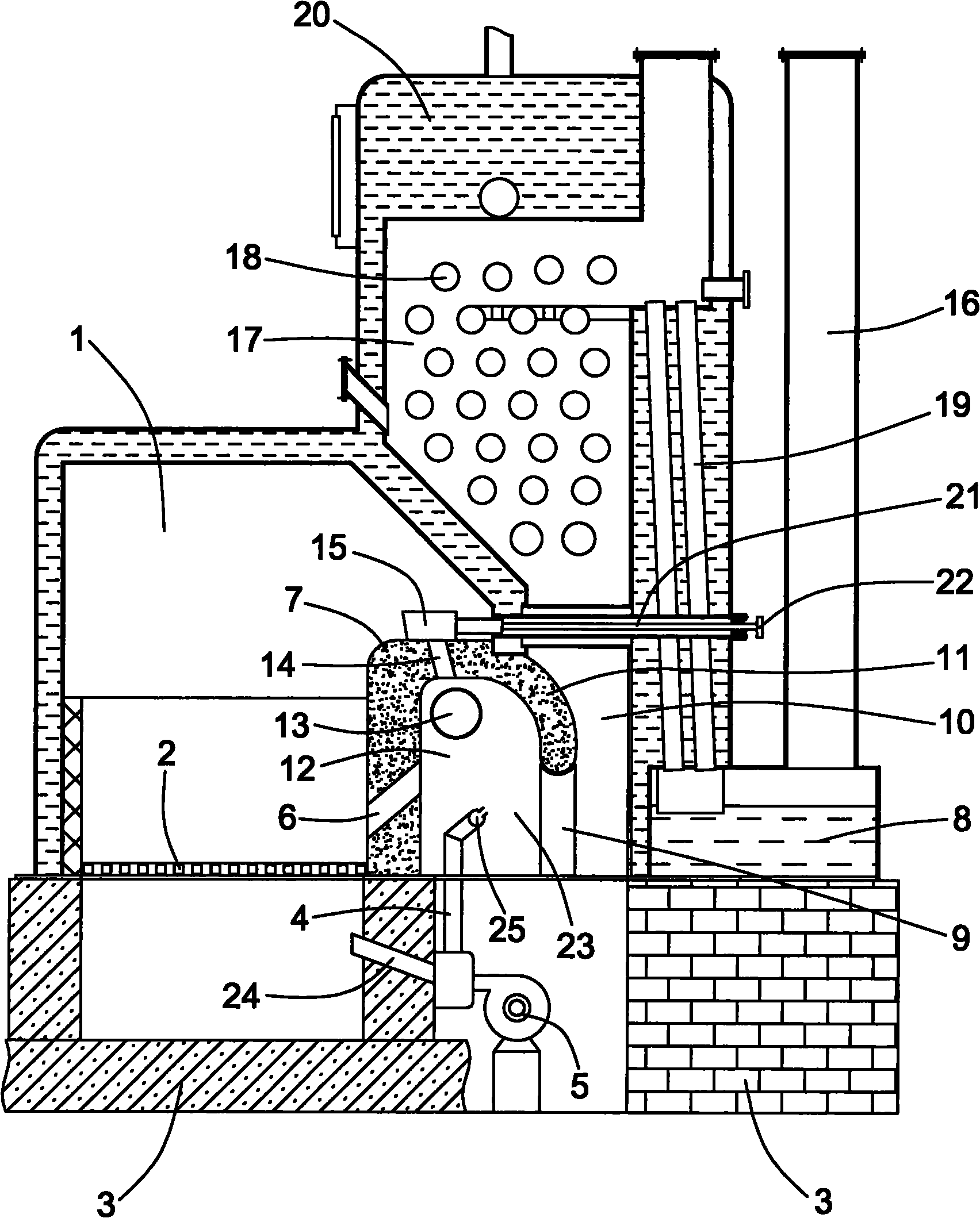 Coal-fired gasification swirl combustion furnace