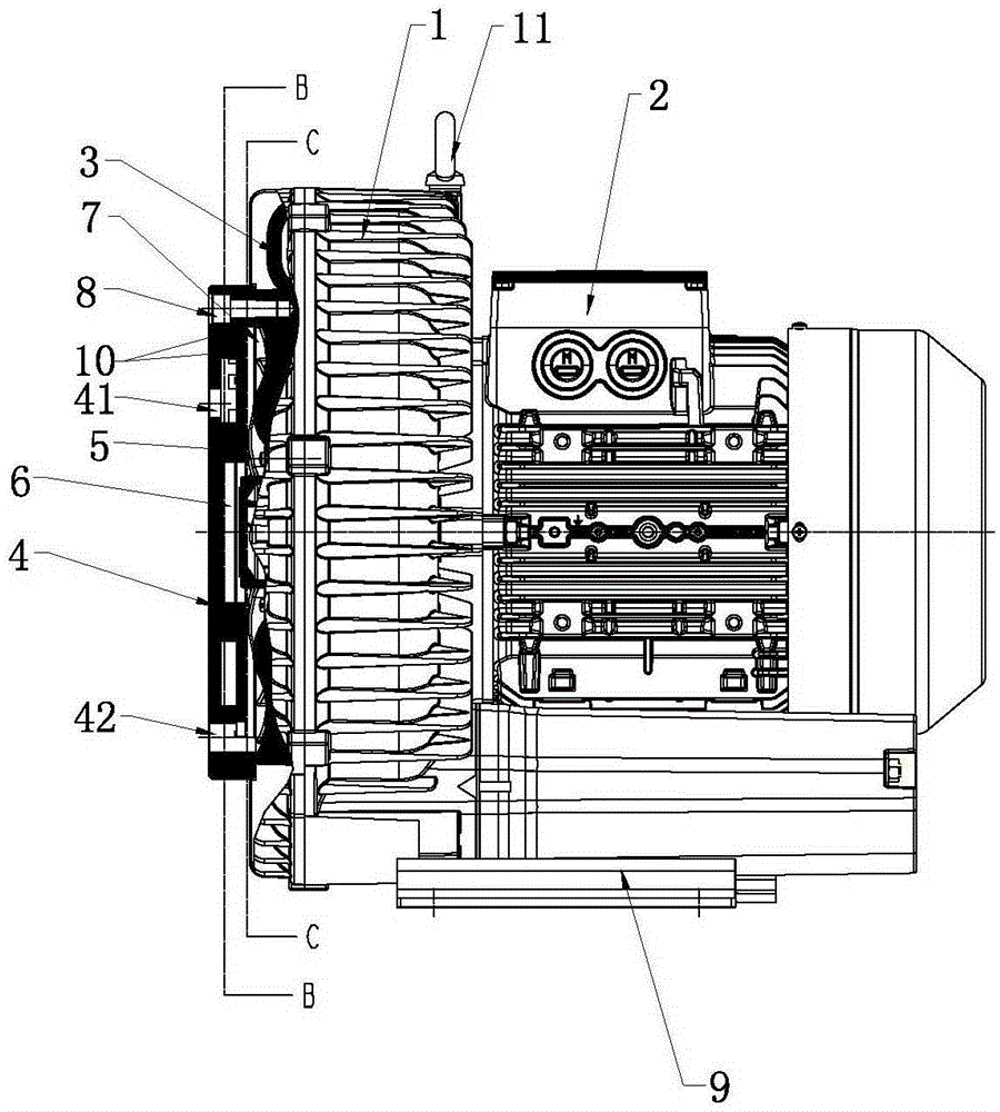 Water cooling type high-pressure fan