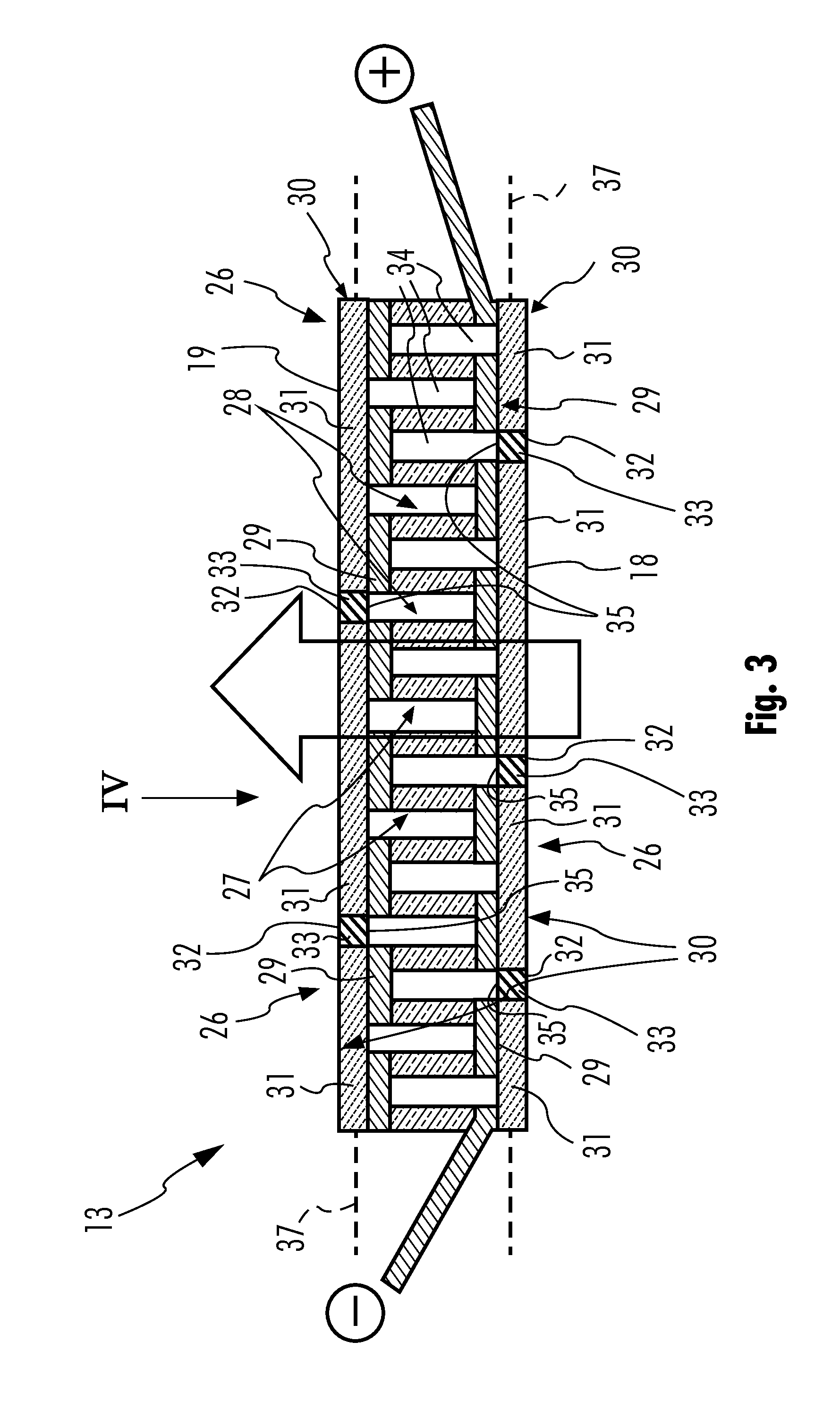 Thermoelectric module, heat exchanger, exhaust system and internal combustion engine