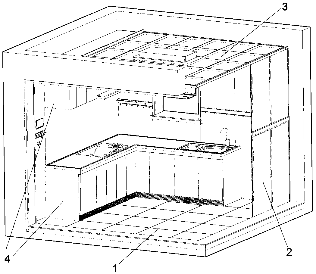 Assembly type integrated kitchen and installing method thereof