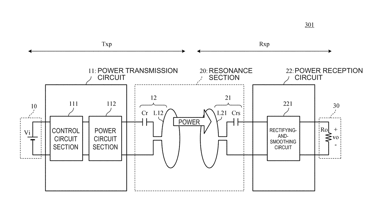 Power transmission device and wireless power transfer system