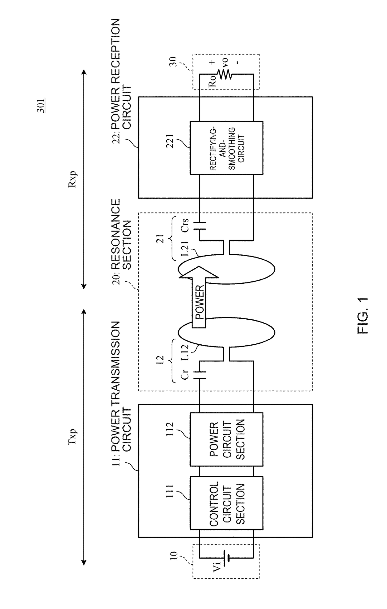 Power transmission device and wireless power transfer system