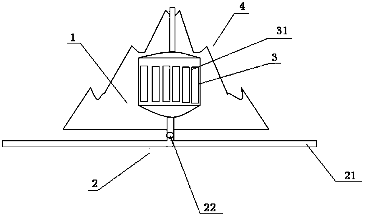 Ultraviolet-sunlight combined purifying device for water purification