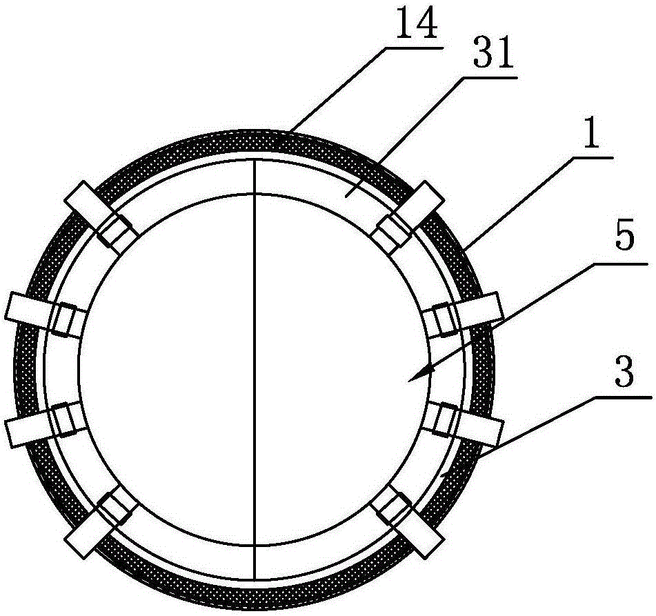 Particle bed filtering and dust removing device