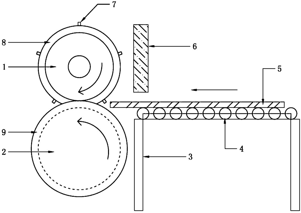 A continuous double-roll die punching device for circuit boards