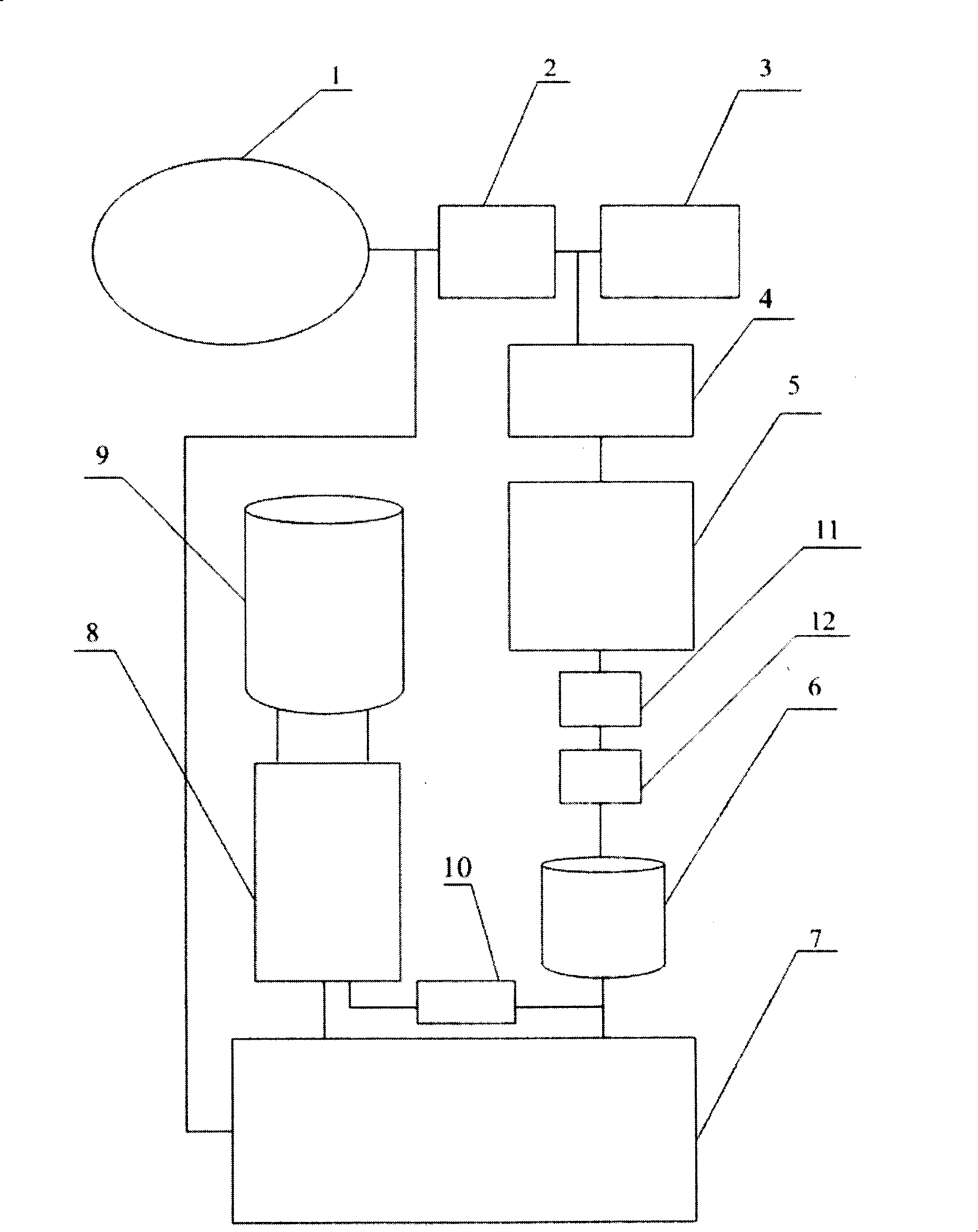Wind power generating equipment with arc light hydrogen carbon composite general fuel production device