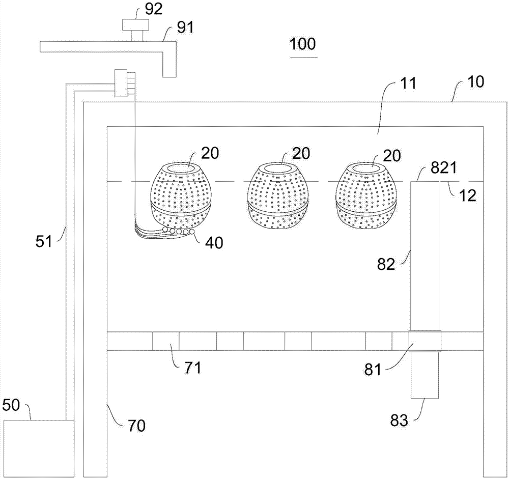 Hatching device and hatching method