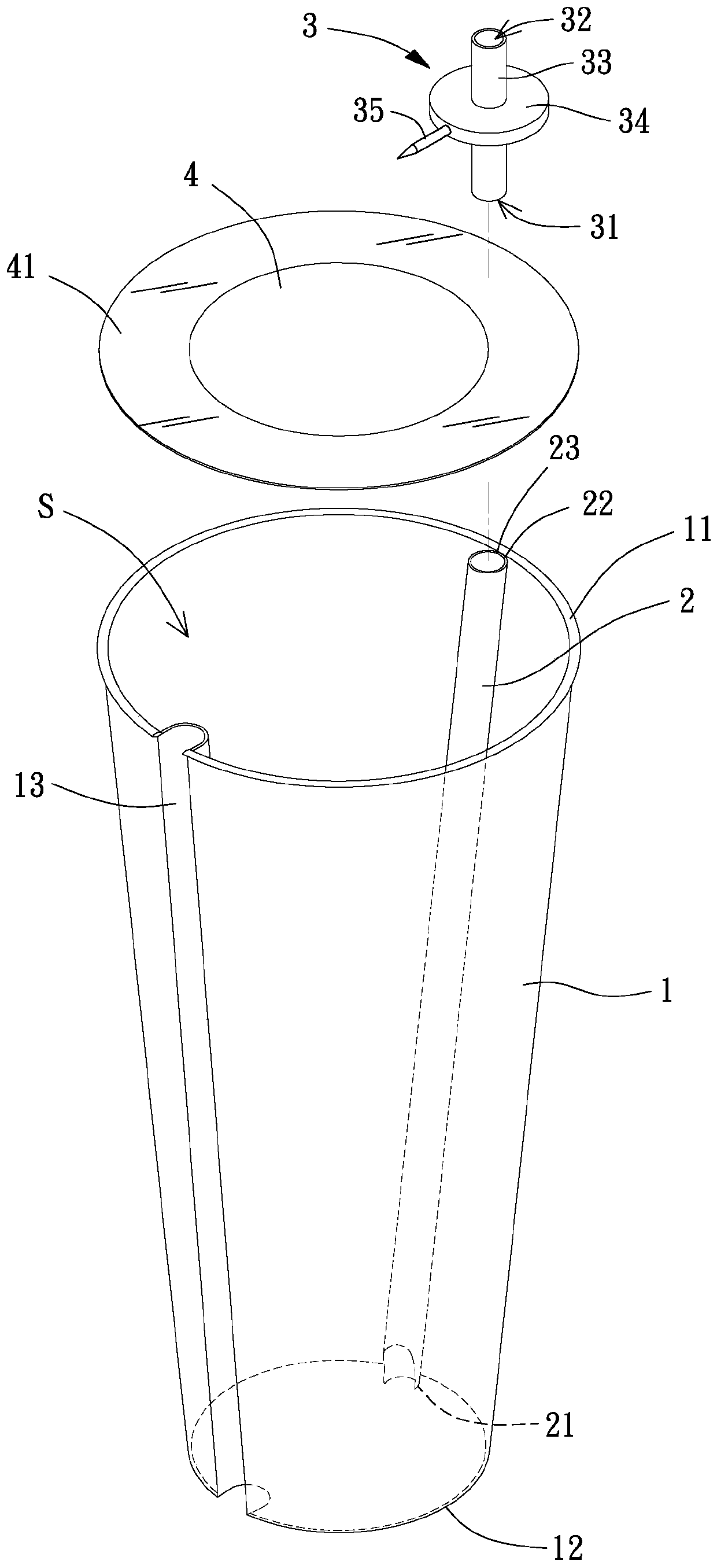 Combined type straw container