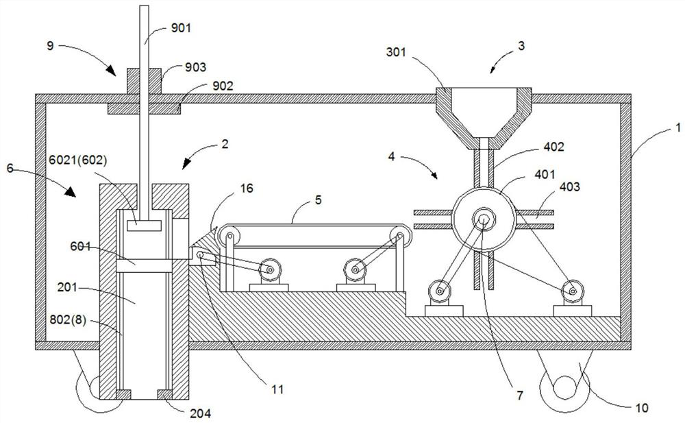 An automatic typesetting machine for laying floor tiles