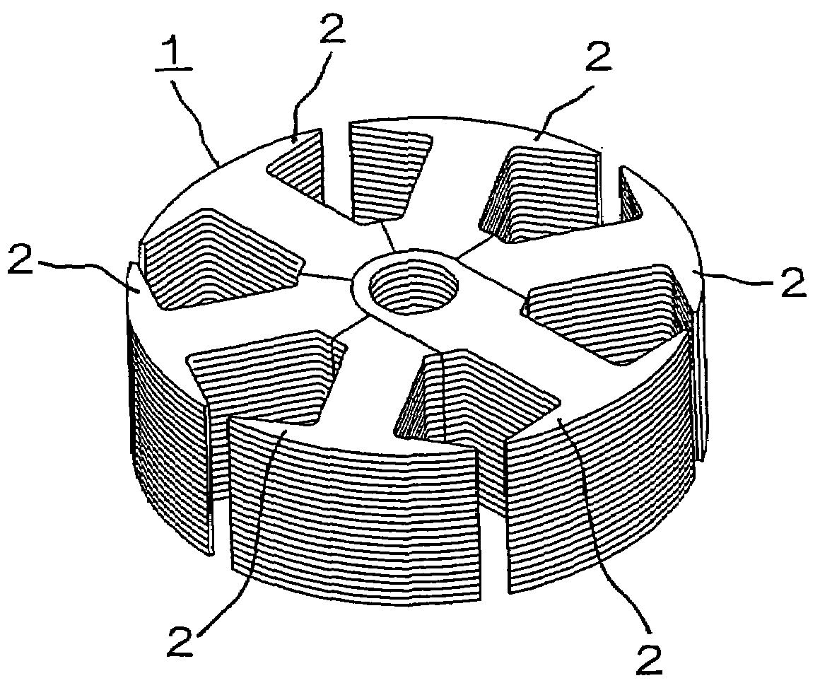 Armature core of rotating electric machine