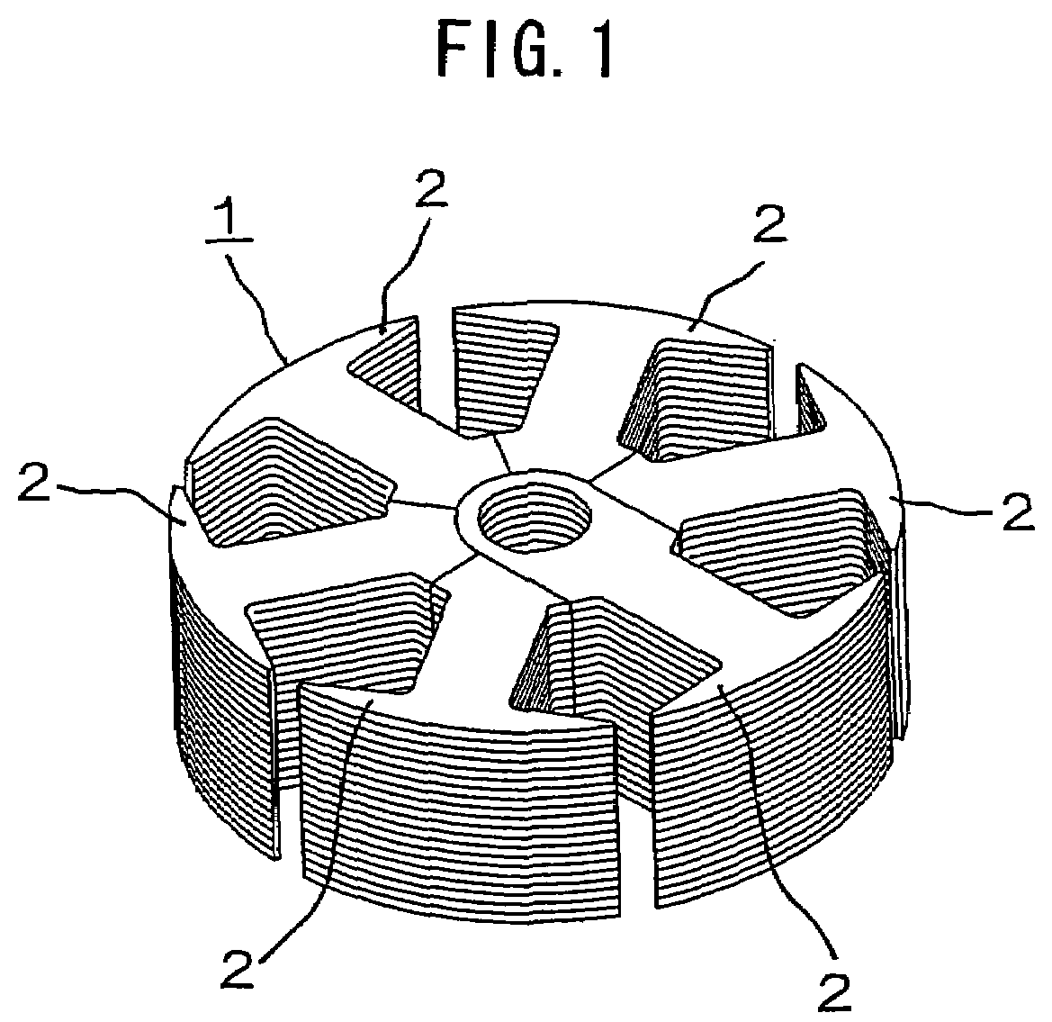 Armature core of rotating electric machine