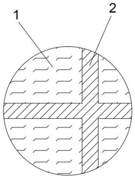 Piece-orange-like structure composite fiber with controllable bond strength and its preparation process