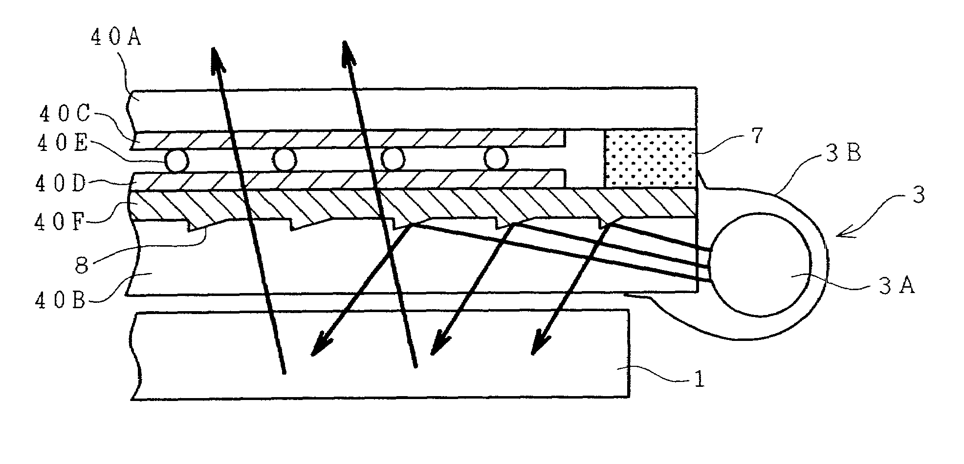 Liquid crystal display device with a touch panel