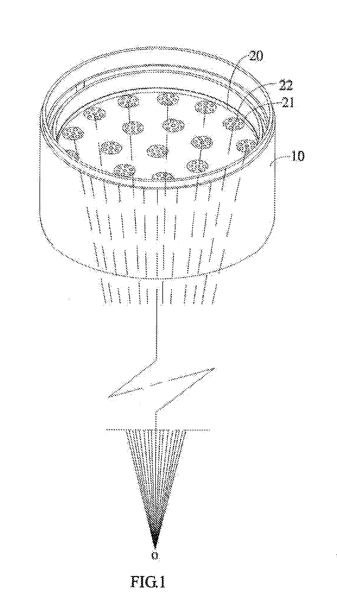 Self-focusing radioactive source device and radiating apparatus employing the same