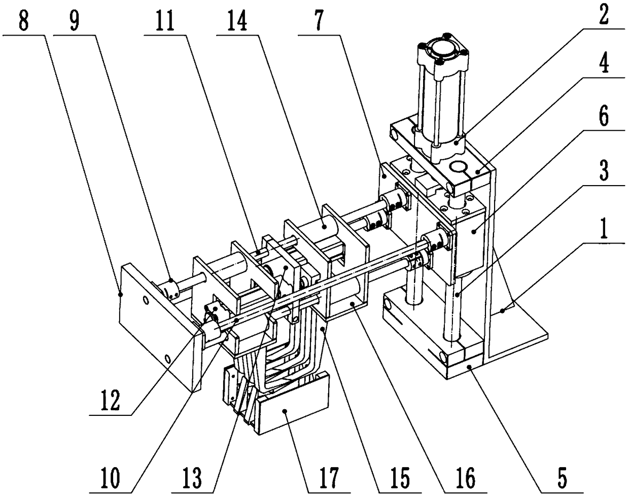 Batch nondestructive handling device for cylinders