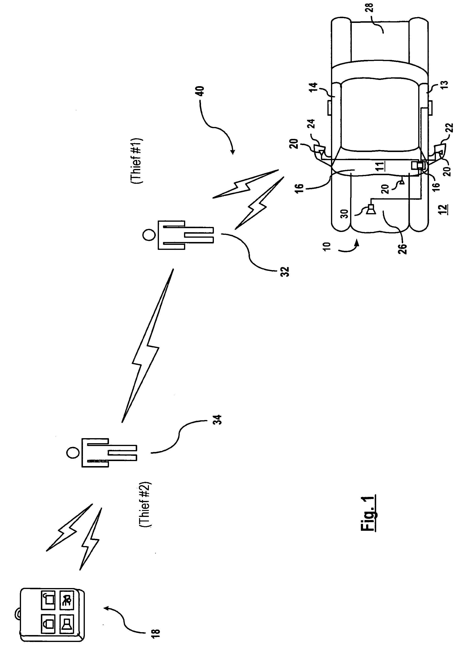 Method and apparatus for an anti-theft system against radio relay attack in passive keyless entry/start systems