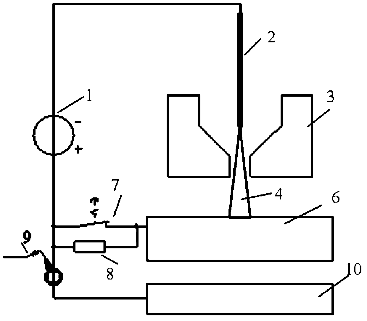 Plasma arc method for perforating key hole by current