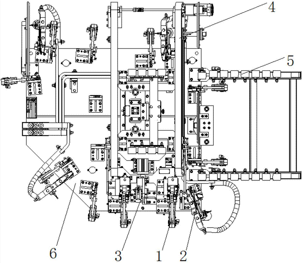 Integrated assembly table of car door welding lines