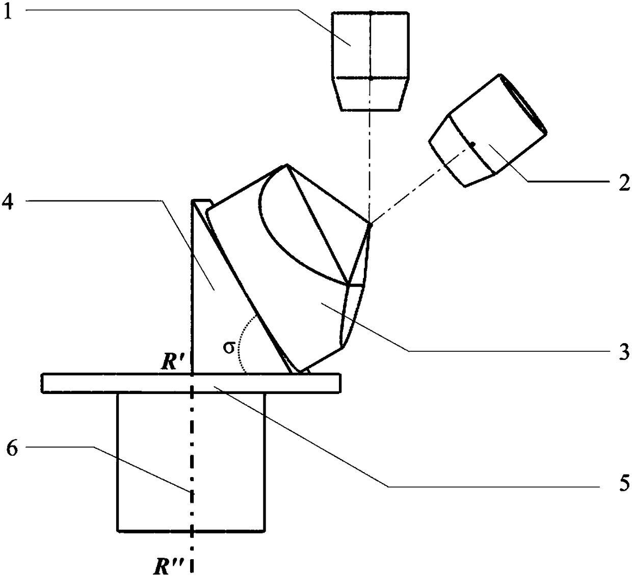One-time molding method of large-angle regular triangular pyramid-shaped indenter based on fib
