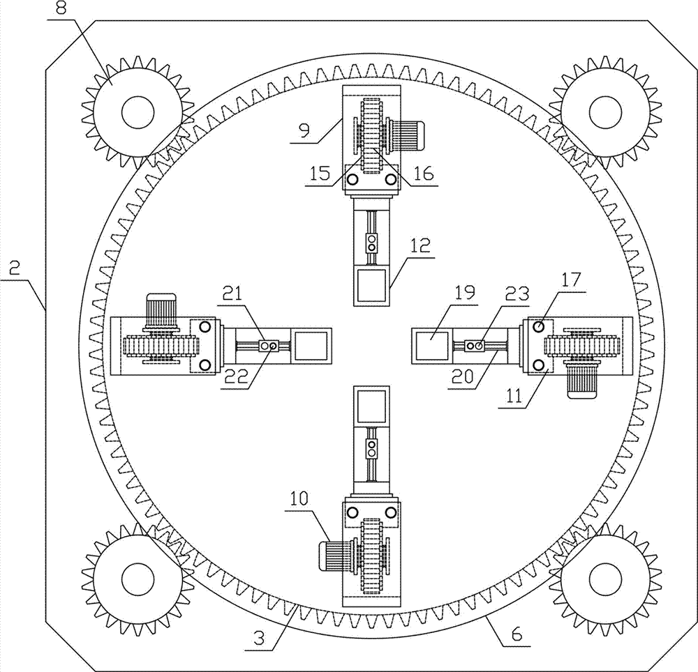 Bottom cover lifting rotary mounting mechanism