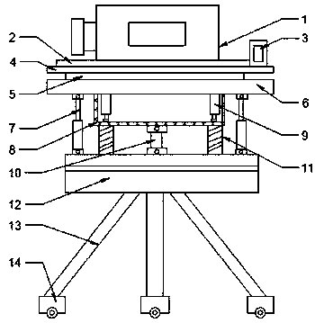 Centering and leveling device for engineering surveying
