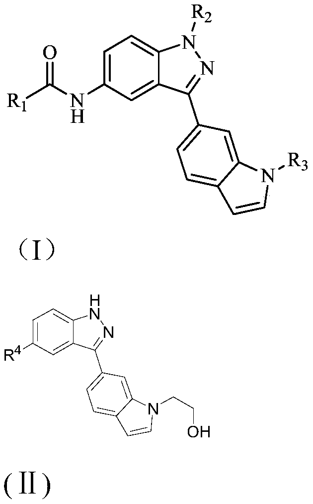 A kind of 3-(indol-5-yl)-indazole derivative and its application