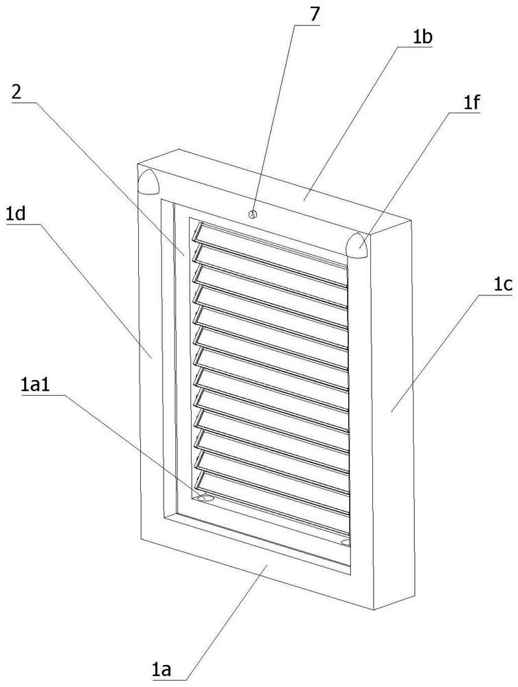 A curtain wall glass frame structure with building curtain wall ventilation function