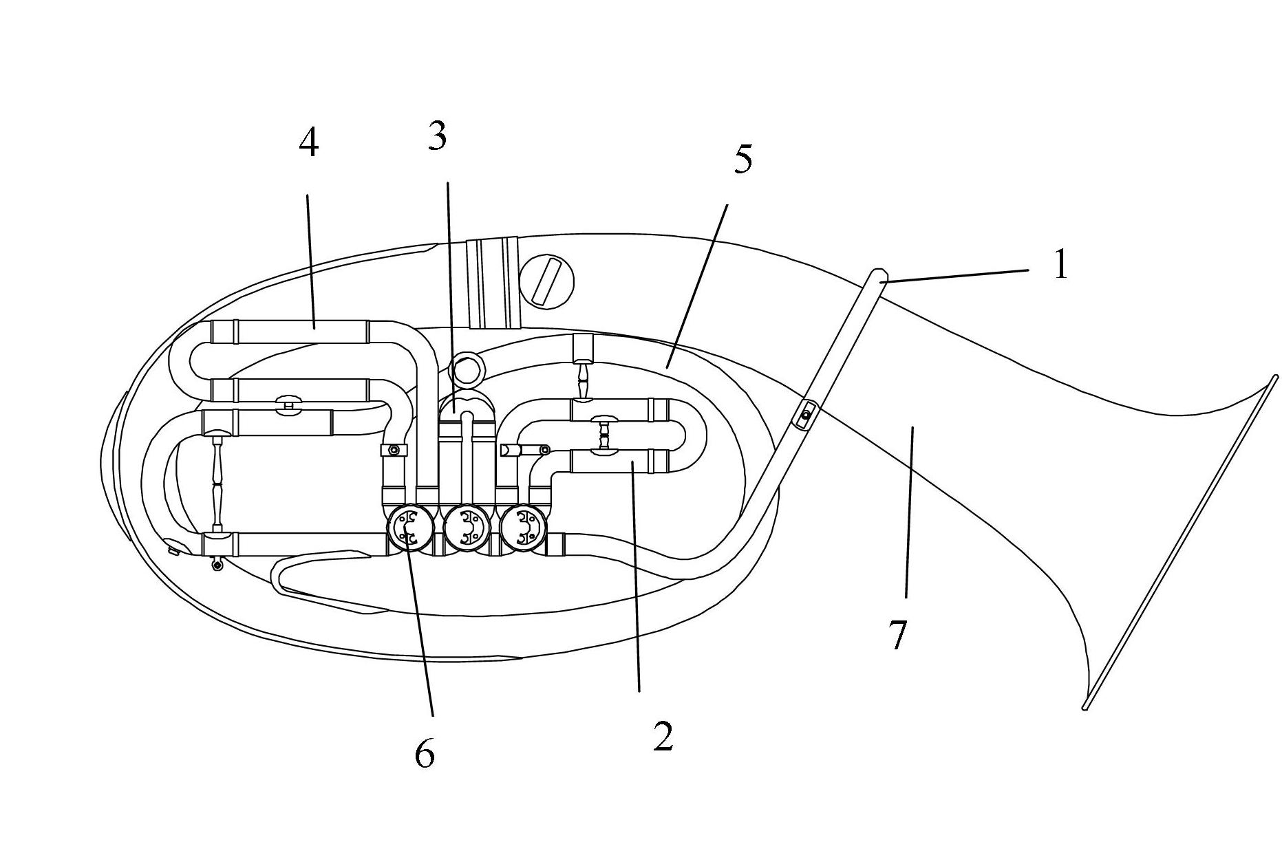 Three-key tenor tuba