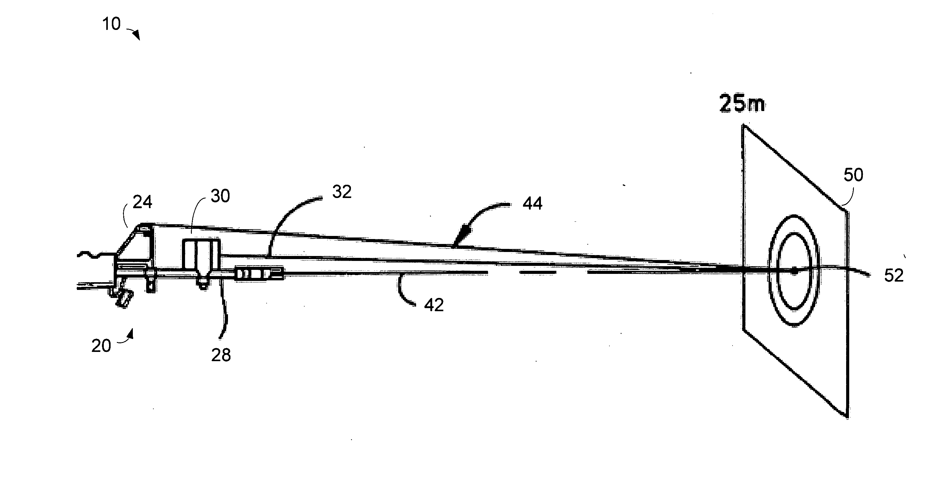 Two beam small arms transmitter