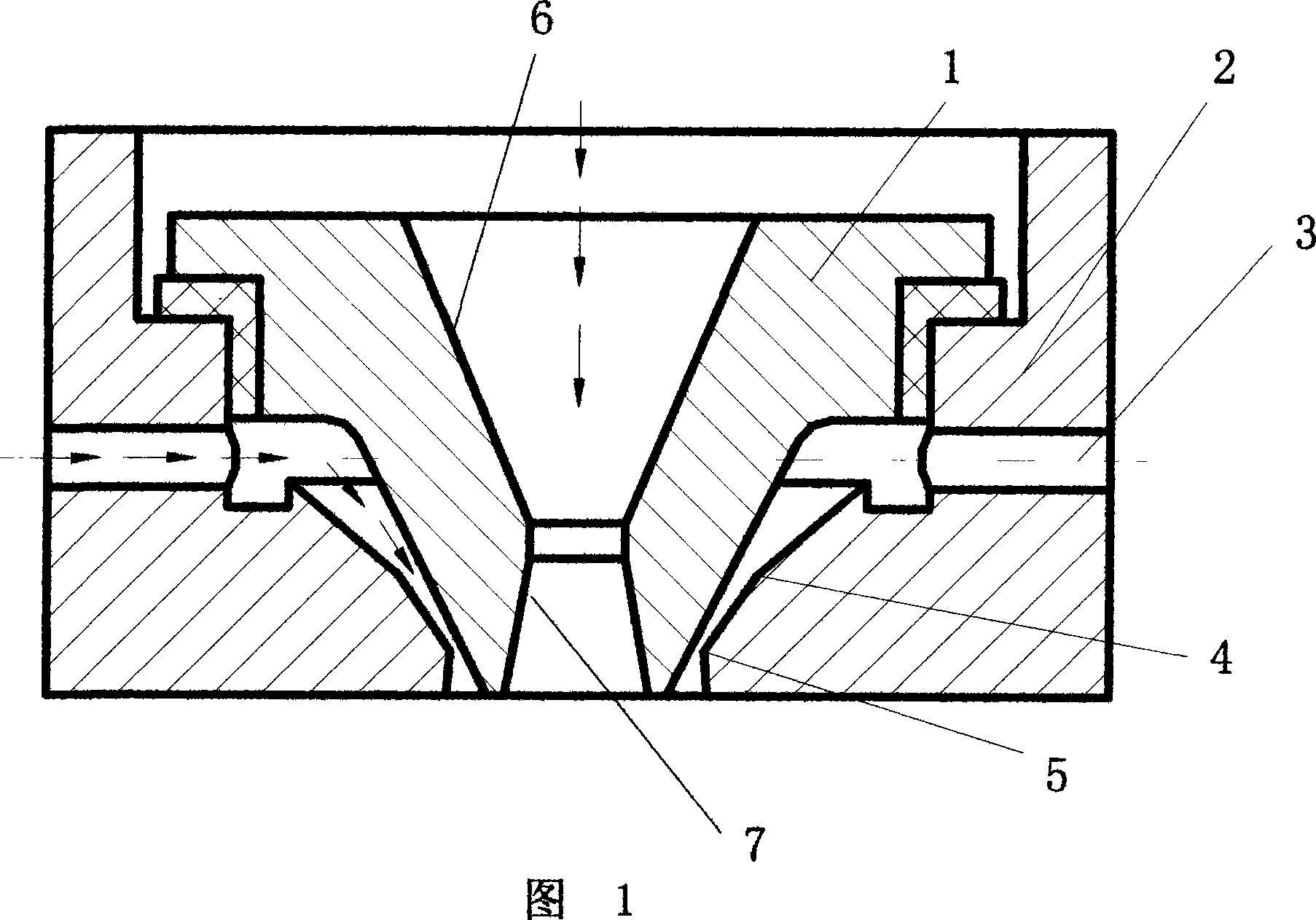 Quadratic accelerating ultrasonic nebulization jet nozzle system for preparing copper powder