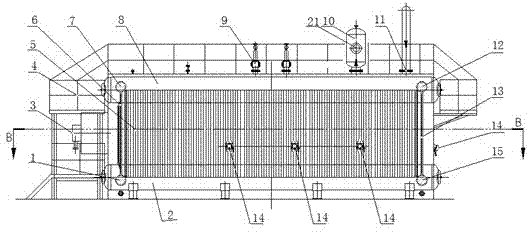 Membrane water-wall compound return water condensing type natural gas hot water boiler