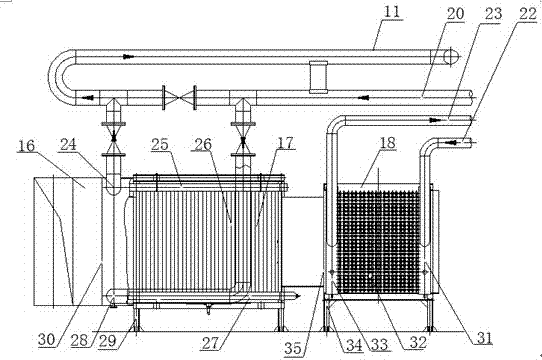 Membrane water-wall compound return water condensing type natural gas hot water boiler