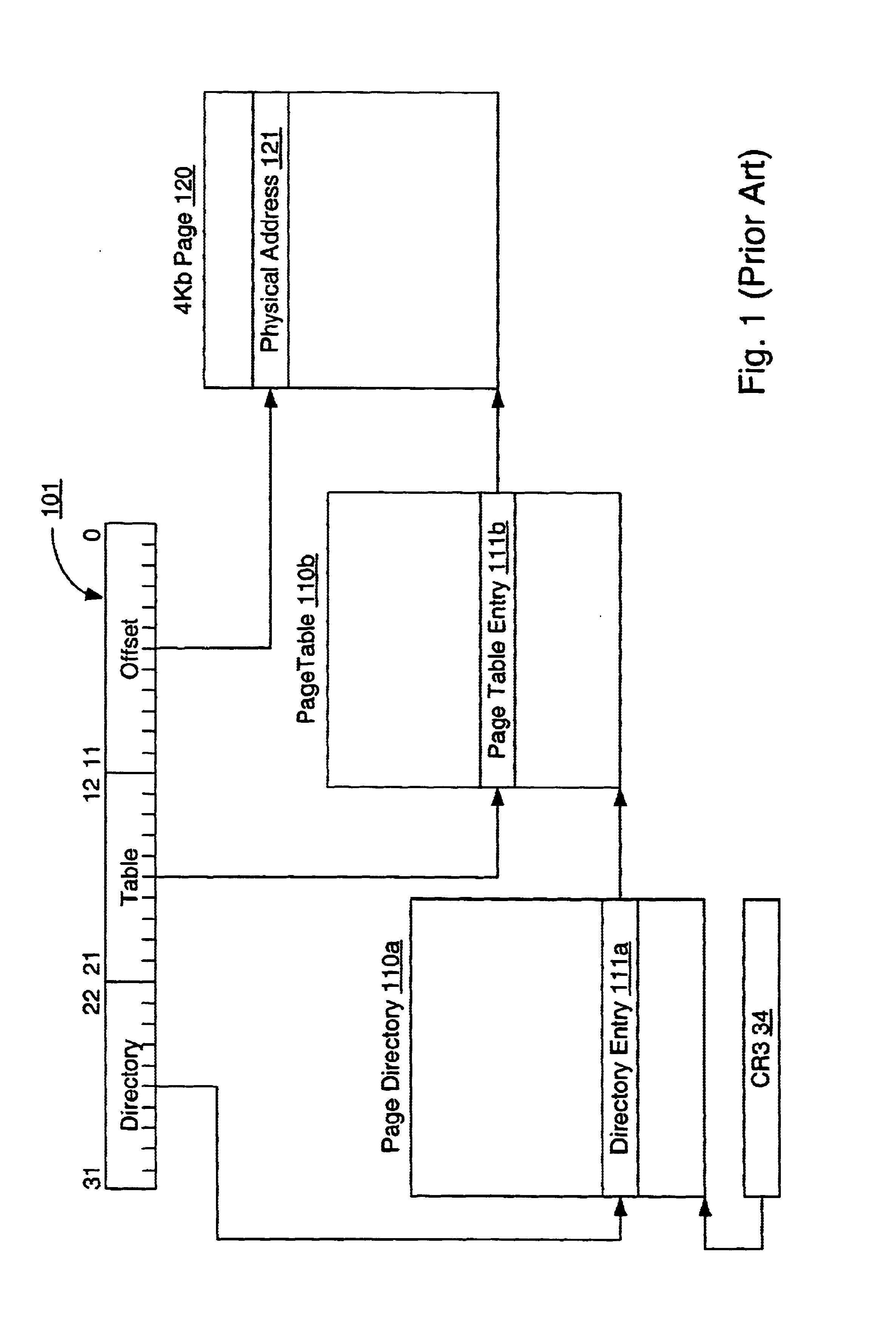 Processor including a translation unit for selectively translating virtual addresses of different sizes using a plurality of paging tables and mapping mechanisms