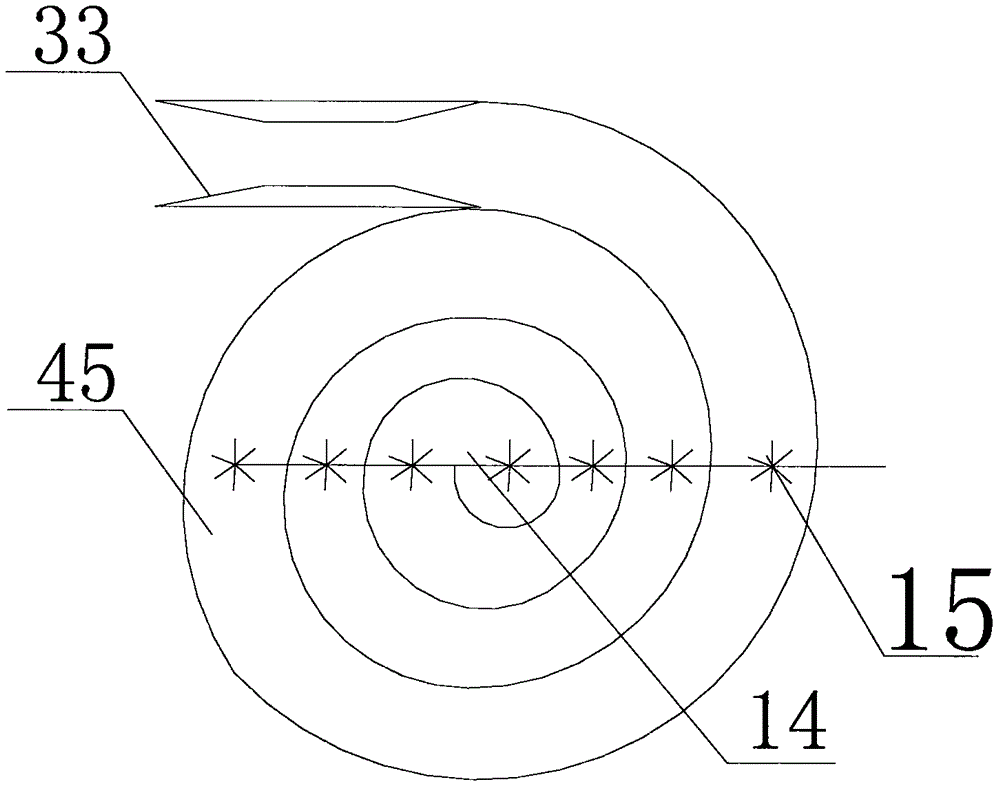 Labyrinth type cyclone dedusting device and dedusting method