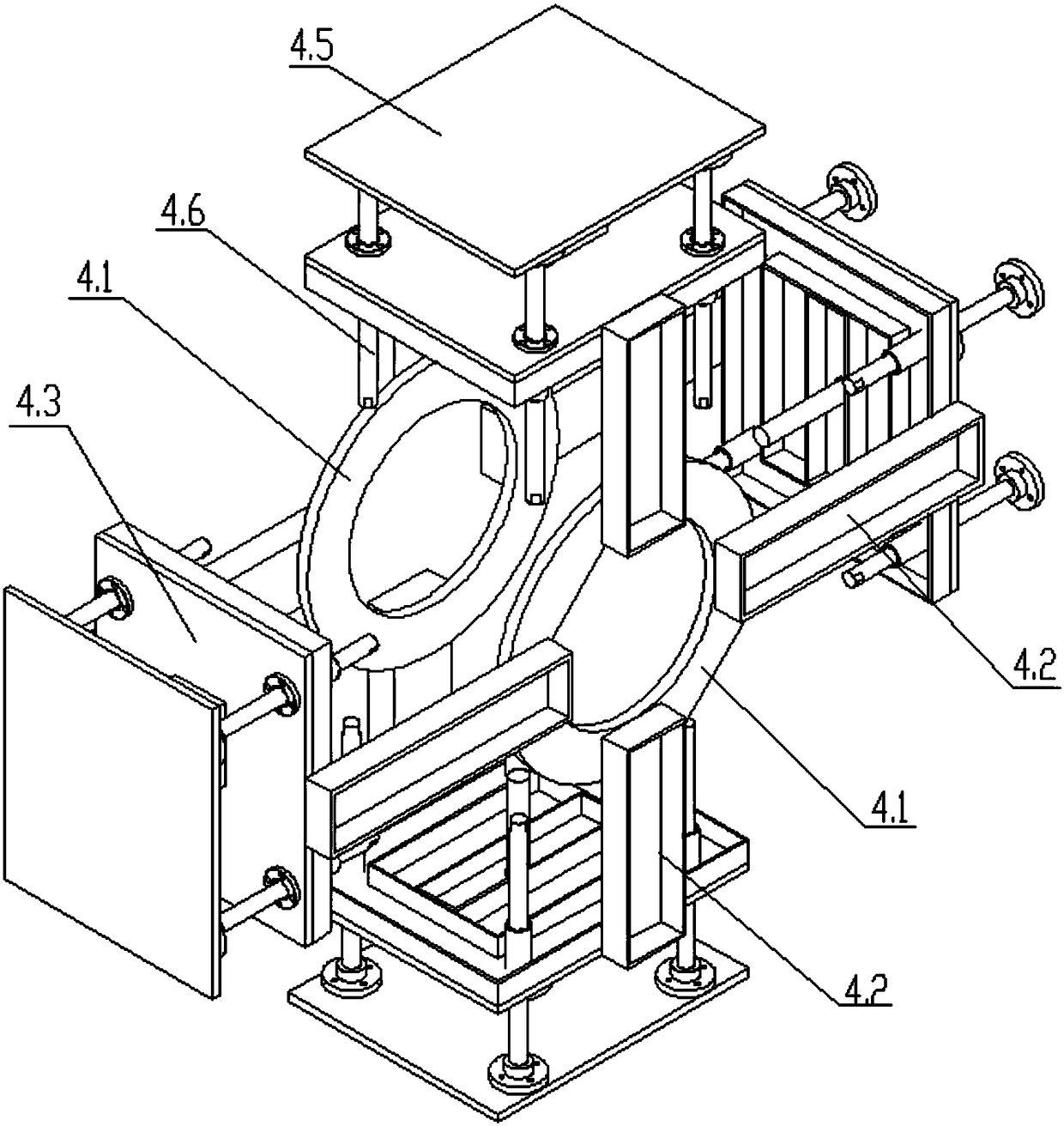 Preparation device of FRP container