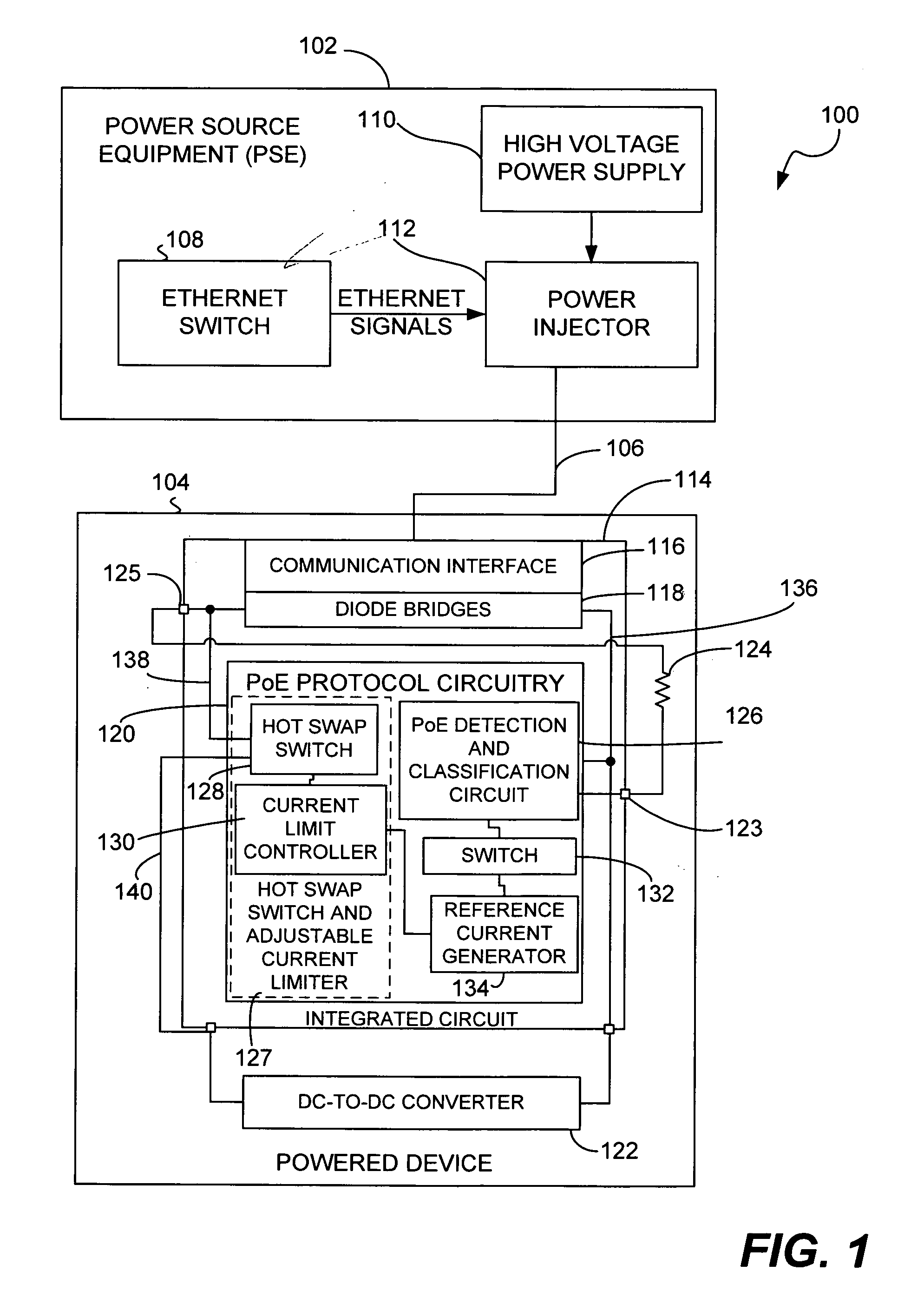 Powered device including a classification signature resistor