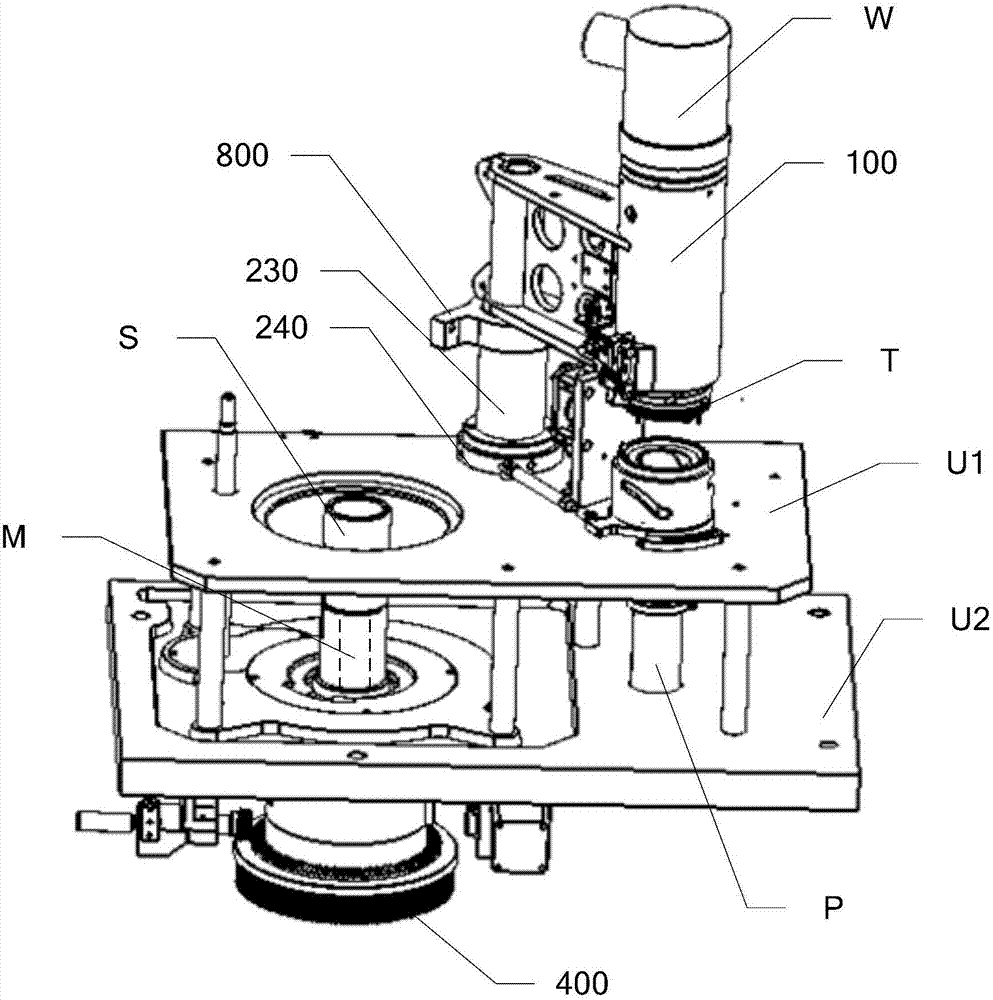 A rack operating component