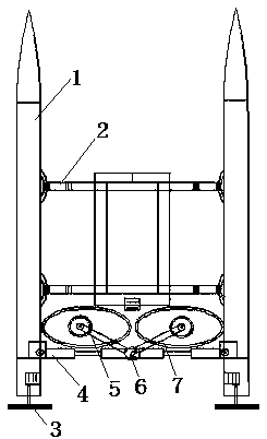 Oil-accumulating oil-absorbing vessel