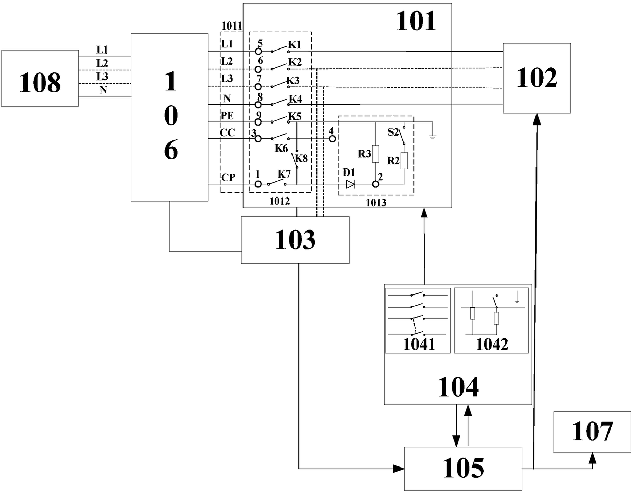 AC charging pile interoperability detection system and method