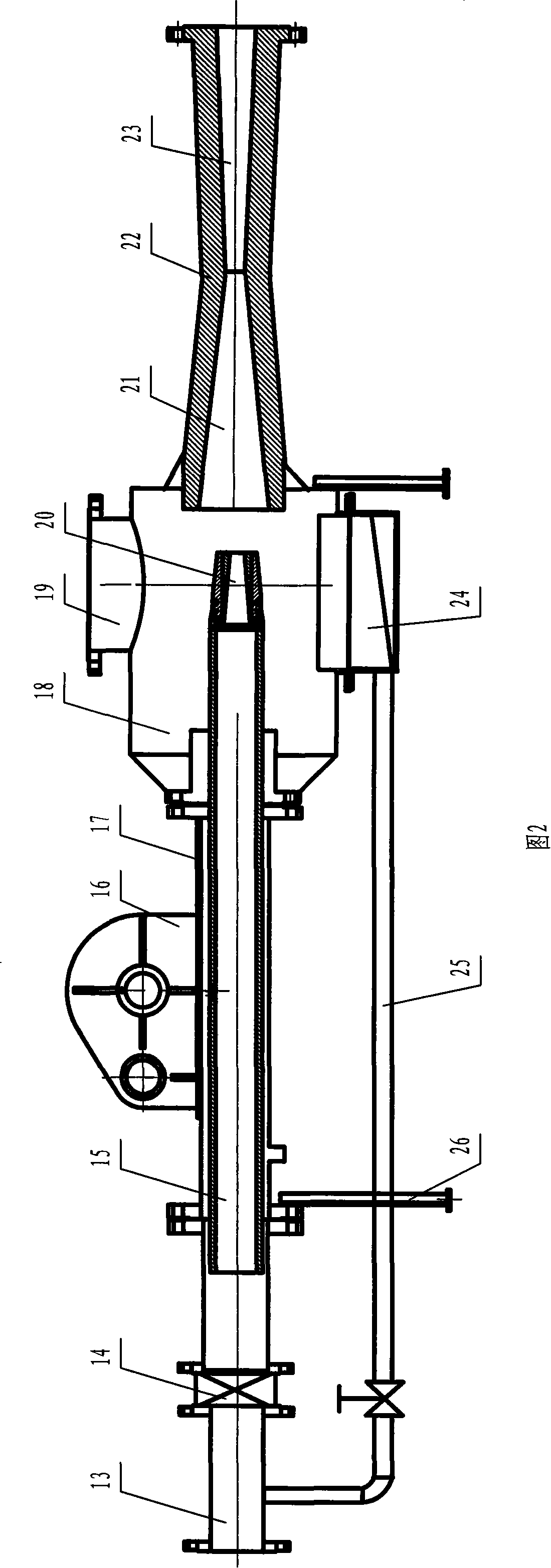 Taper tube and ash returning pump and ash recombustion type circulated fluid bed combustion equipment