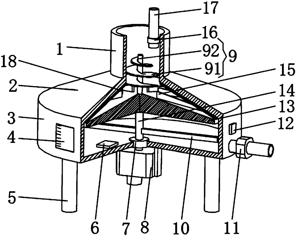 Crude drug crushing and soaking device for bergenia extracting